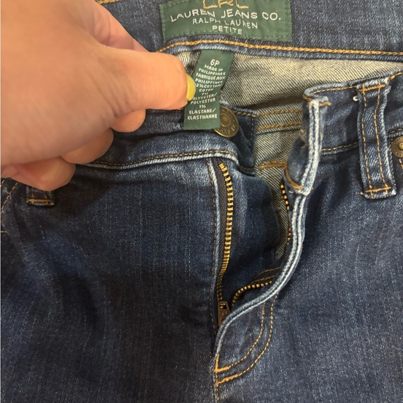 Ralph Lauren Womens Blue Stretch Skinny Leg Jeans Mid Rise Size 6P - Picture 2 of 7